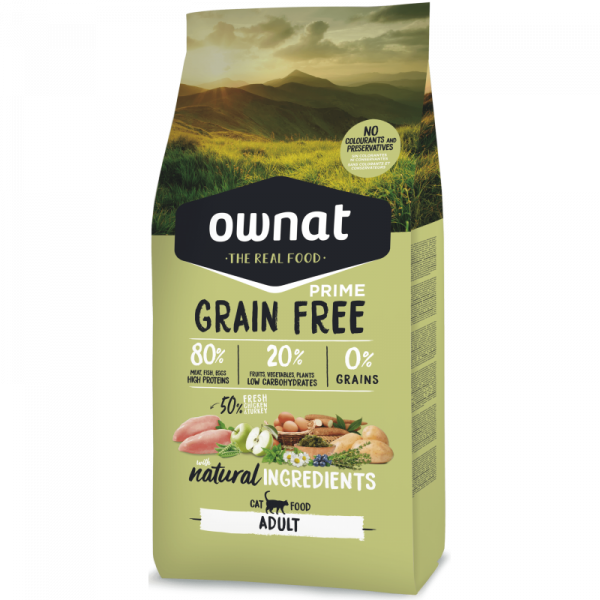 OWNAT GF PRIME ADULT CHICKEN & TURKEY GATOS 8 KG